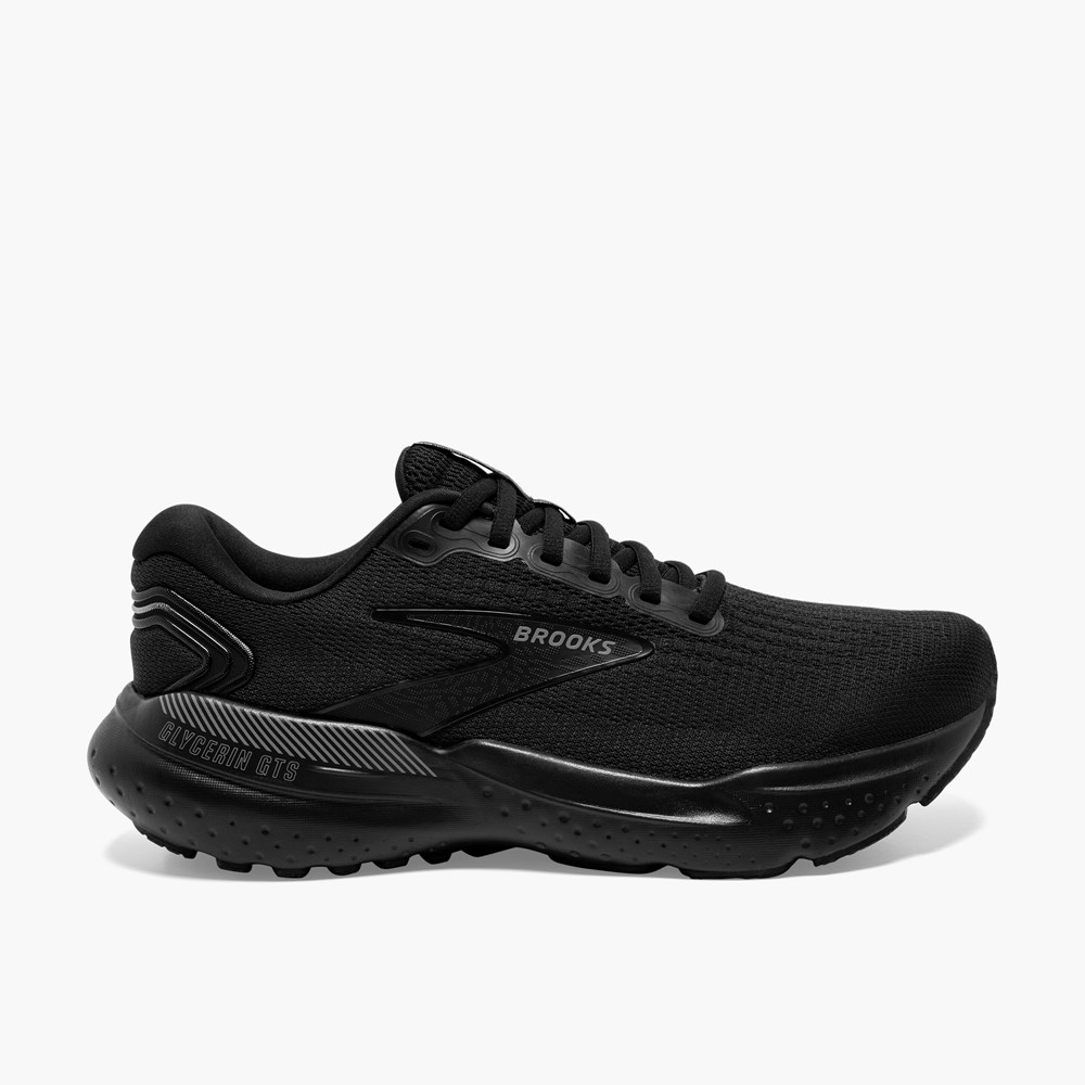 Chaussure de Marche Brooks Glycerin GTS 21 Noir Noir Femme | HUO-0281731